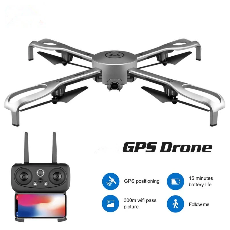 GPS Follow Foldable WIFI FPV RC Drone 2.4G 15Mins 1080P HD Camera Surround Fly Automatic Return APP Control 300M WIFI Distance
GPS Follow Foldable WIFI FPV RC Drone 2.4G 15Mins 1080P HD Camera Surround Fly Automatic Return APP Control 300M WIFI Distance