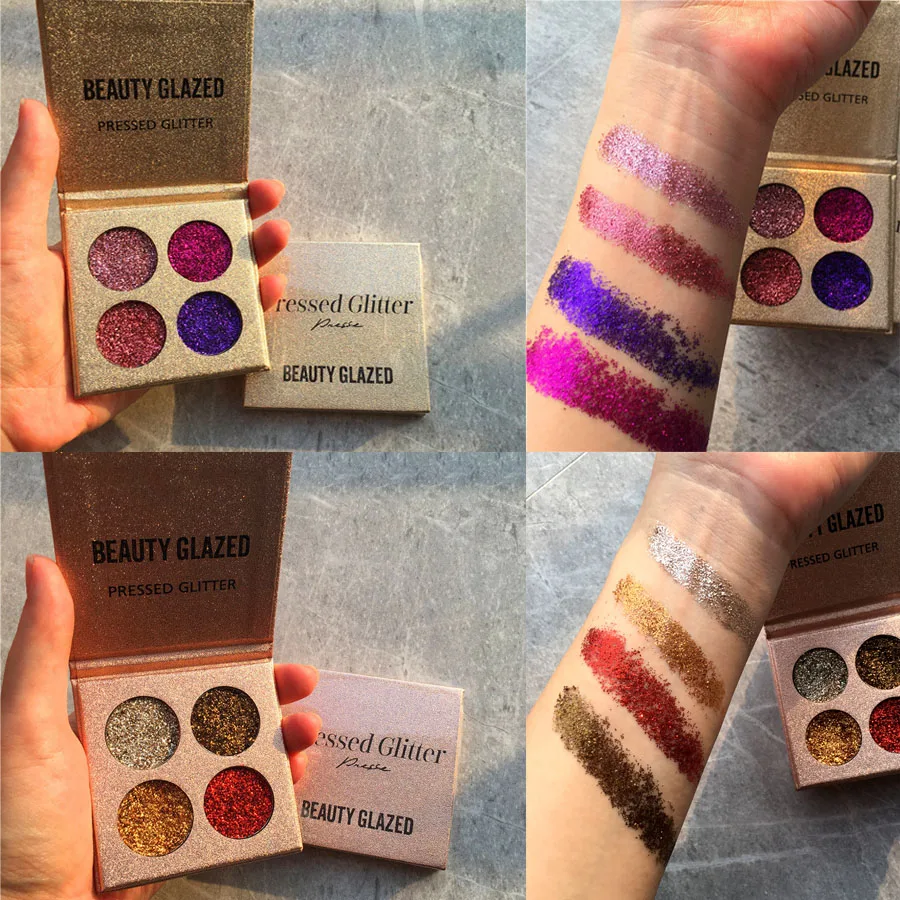 Beauty Glazed Glitter Eyeshadow Palettes High Pigments Long Lasting Waterproof 4 Color Shimmer glitter Cosmetic Eye Shadows
Beauty Glazed Glitter Eyeshadow Palettes High Pigments Long Lasting Waterproof 4 Color Shimmer glitter Cosmetic Eye Shadows