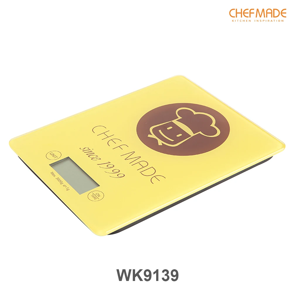 CHEFMADE Electronic Kitchen Scale,1g Portable 3kg Glass LED Digital Kitchen Scale
CHEFMADE Electronic Kitchen Scale,1g Portable 3kg Glass LED Digital Kitchen Scale