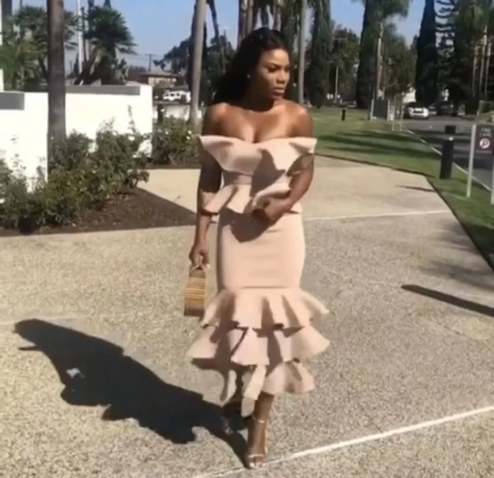 New Arrival Beige Ruffles 2018 Strapless Sexy Elegant Bandage Party Prom Eyelet Pencil Dress
New Arrival Beige Ruffles 2018 Strapless Sexy Elegant Bandage Party Prom Eyelet Pencil Dress