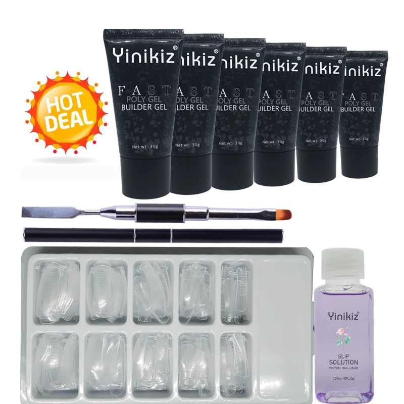 Yinikiz 30g Poly Gel Kit Fast UV Builder Gel Double Use Nail Art Manicure Extension Brush Nail Form Polygel Tools Set
Yinikiz 30g Poly Gel Kit Fast UV Builder Gel Double Use Nail Art Manicure Extension Brush Nail Form Polygel Tools Set