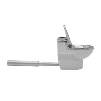 HORNET 1pc Toilet Smoking Pipe Portable Creative Herb Metal