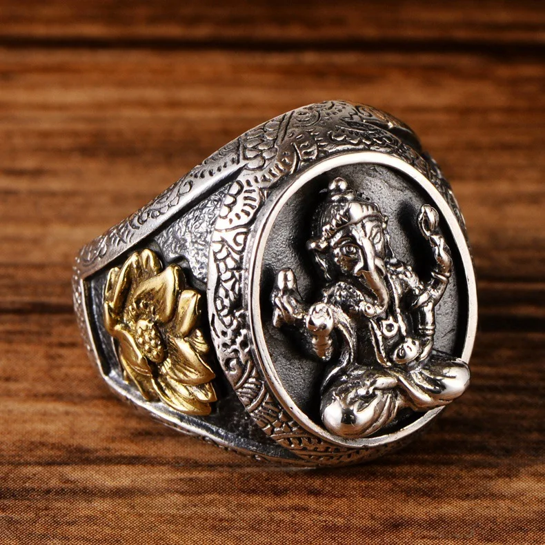 BOCAI 100% resl Solid S925 pure Silver Thai Silver Personality Golden Elephant Nose Silver Ring for Man Fashion New Man's Ring
BOCAI 100% resl Solid S925 pure Silver Thai Silver Personality Golden Elephant Nose Silver Ring for Man Fashion New Man's Ring