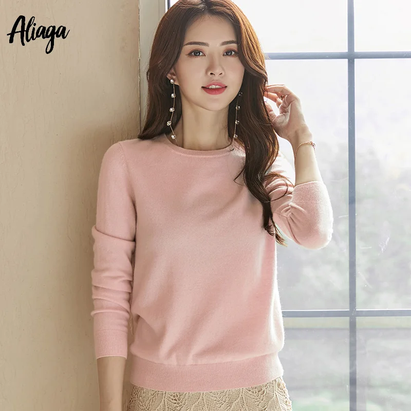 High Quality 100% Round Collar Cashmere Sweater Long Sleeve Knitted Pullover Warm Female Spring Autumn New Fashion Pink Sweater
High Quality 100% Round Collar Cashmere Sweater Long Sleeve Knitted Pullover Warm Female Spring Autumn New Fashion Pink Sweater