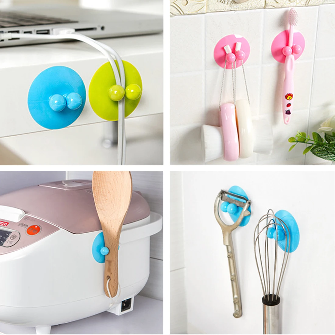 2 Pcs Kitchen Supplies Vacuum Sucker Hooks Suction Cups UFO Shape Multifunction Bathroom Accessories Plastic Hanging Hook
2 Pcs Kitchen Supplies Vacuum Sucker Hooks Suction Cups UFO Shape Multifunction Bathroom Accessories Plastic Hanging Hook