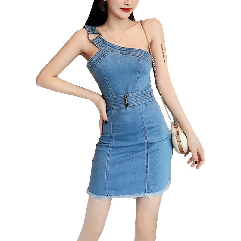 New Summer Fashion Club One Shlouder Fitted Women Dress Sexy jean Bag Hip Tassel Dresses Female Slim Denim Dress
New Summer Fashion Club One Shlouder Fitted Women Dress Sexy jean Bag Hip Tassel Dresses Female Slim Denim Dress