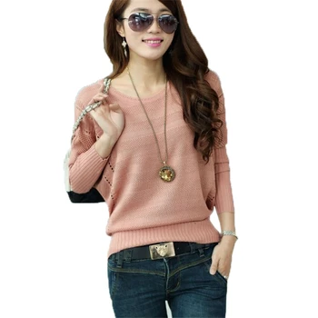 New Fashion Women Autumn Korean Solid Hollow Out Batwing Sleeve Sweaters Female Casual Loose Knitted Pullover Jumper Sweater O45
New Fashion Women Autumn Korean Solid Hollow Out Batwing Sleeve Sweaters Female Casual Loose Knitted Pullover Jumper Sweater O45