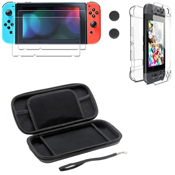Carrying Case Bag Crystal Back Clear Cover and Tempered Glass Screen Protector Full-body Protective Set for Nintendo Switch NS
Carrying Case Bag Crystal Back Clear Cover and Tempered Glass Screen Protector Full-body Protective Set for Nintendo Switch NS