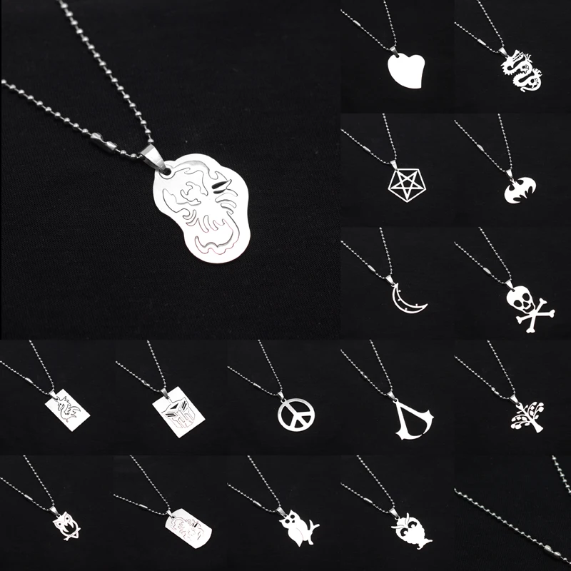 High Quality 316L Stainless Steel Pendants Fashion Jewelry Titanium Steel Owl Scorpion Skull Love Christmas Necklace Free Chain
High Quality 316L Stainless Steel Pendants Fashion Jewelry Titanium Steel Owl Scorpion Skull Love Christmas Necklace Free Chain