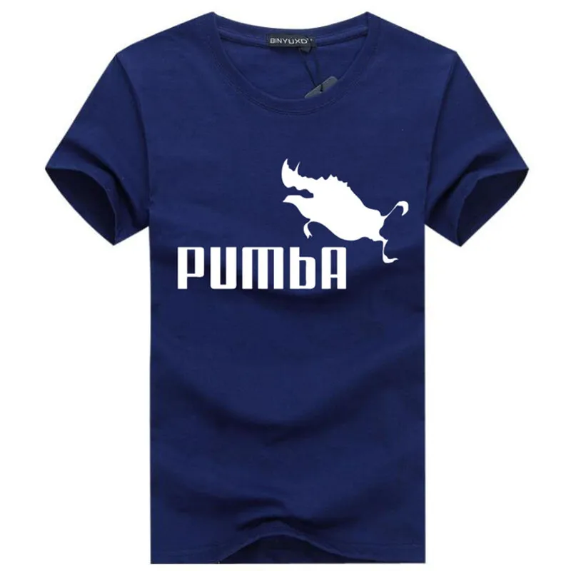 BINYU 2018 Милый Забавный тройник футболки homme Pumba (Пумба) для мужчин с коротким