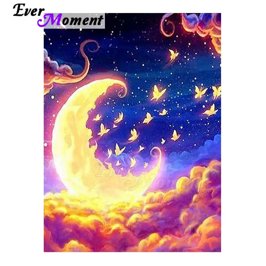Ever Moment Diamond Painting Cloud Moon Butterfly Picture Of Rhinestone Mosaic Diamond Embroidery Full Square Drill 3F298
Ever Moment Diamond Painting Cloud Moon Butterfly Picture Of Rhinestone Mosaic Diamond Embroidery Full Square Drill 3F298