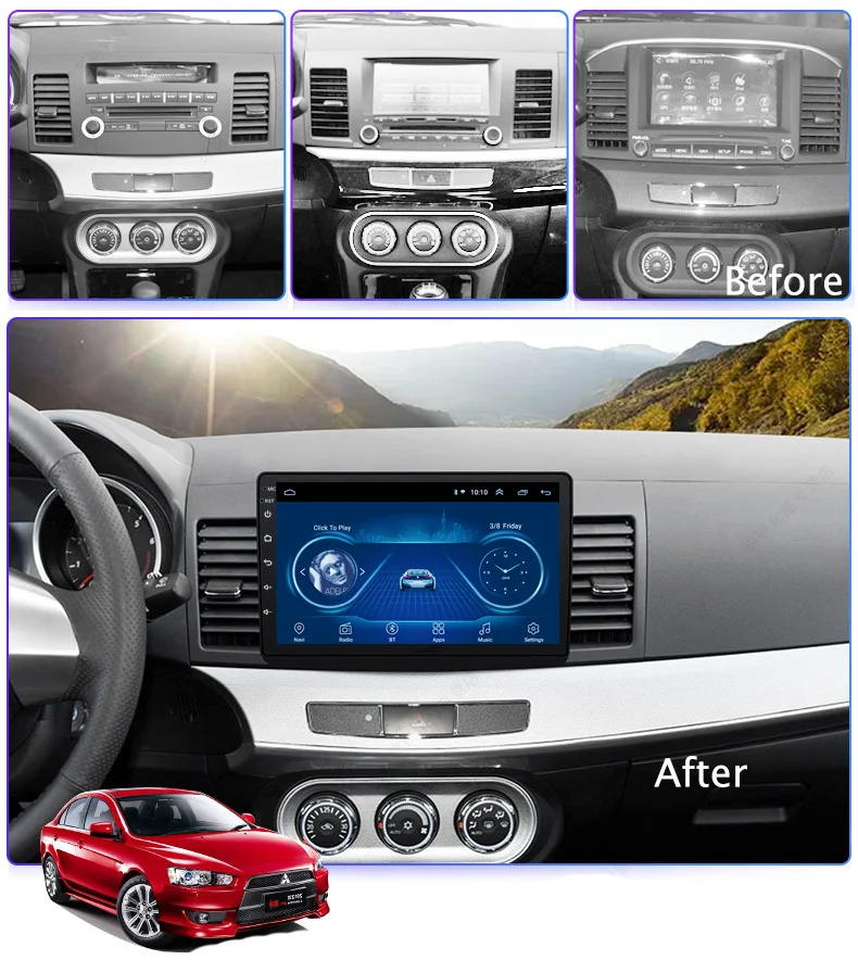Super Slim Touch Screen Android 8.1 radio GPS Navigation for Mitsubishi Lancer EX headunit tablets Stereo Multimedia Bluetooth
Super Slim Touch Screen Android 8.1 radio GPS Navigation for Mitsubishi Lancer EX headunit tablets Stereo Multimedia Bluetooth
