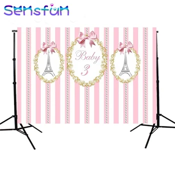 Pink and white Stripes Eiffel tower Backdrops Girls Birthday Custom Photo Studio Photography Backdrops Background 7x5ft
Pink and white Stripes Eiffel tower Backdrops Girls Birthday Custom Photo Studio Photography Backdrops Background 7x5ft