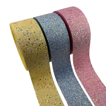 75MM Glow in the dark chunky glitter ribbon (14 colors) for decoration free shipping by DHL
75MM Glow in the dark chunky glitter ribbon (14 colors) for decoration free shipping by DHL