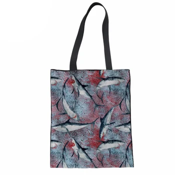 Eco Reusable Women Shopping Bags Cloth Fabric Grocery Packing Recyclable Bag Shark Dolphin Printing Healthy Tote Handbag
Eco Reusable Women Shopping Bags Cloth Fabric Grocery Packing Recyclable Bag Shark Dolphin Printing Healthy Tote Handbag