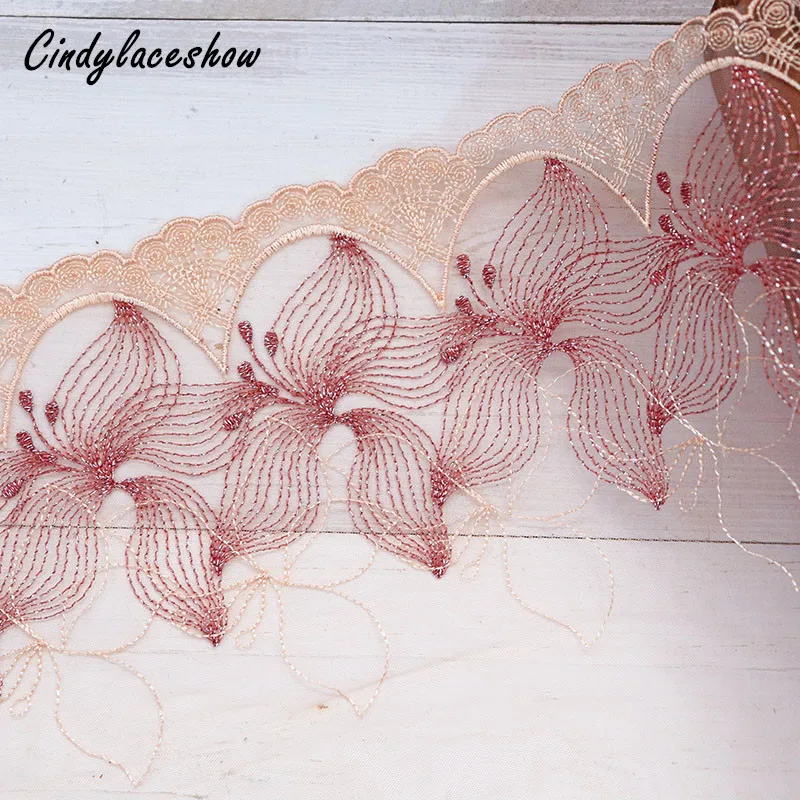 1Meter 19.5cm Width Champagne Embroidered Lace Trim Mesh Lace Trims Bridal Sewing Lace Fabric Gold Floral Dress Edge Trimmings
1Meter 19.5cm Width Champagne Embroidered Lace Trim Mesh Lace Trims Bridal Sewing Lace Fabric Gold Floral Dress Edge Trimmings