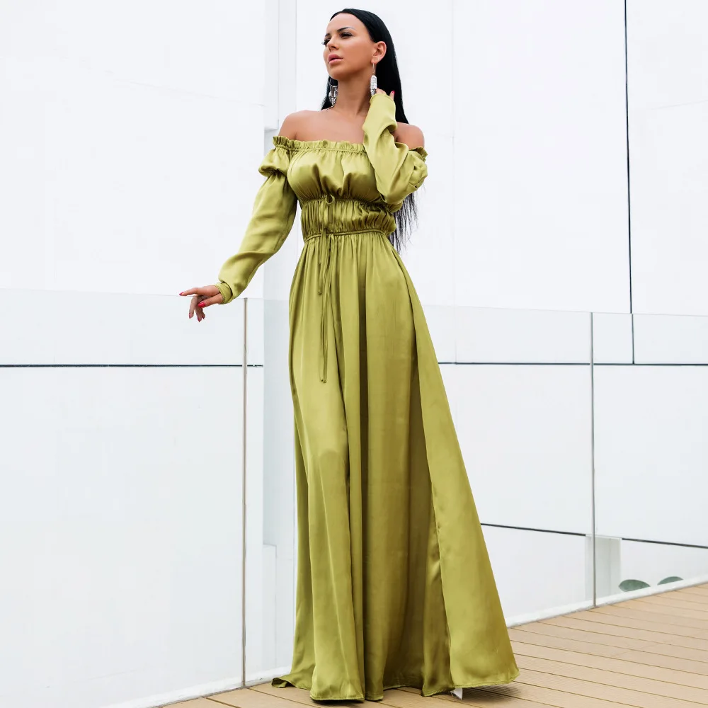 Slash Neck Long Dress Long Sleeve Sexy Elegant Celebrity Pub High Slit Fashion Women Homecoming Party Long Dresses
Slash Neck Long Dress Long Sleeve Sexy Elegant Celebrity Pub High Slit Fashion Women Homecoming Party Long Dresses