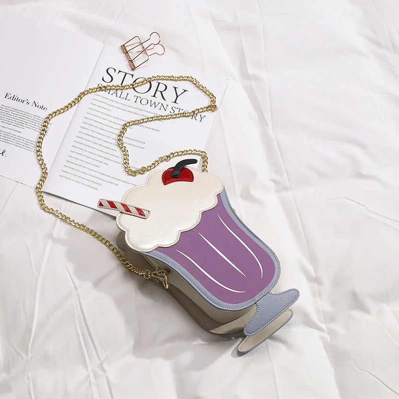 Creative Style Woman Ice Cream Shoulder Bags PU Personality Ladies Chains Bags Cute Summer Beach 3D Girls Party Messenger Bags
Creative Style Woman Ice Cream Shoulder Bags PU Personality Ladies Chains Bags Cute Summer Beach 3D Girls Party Messenger Bags