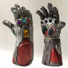 Homem de ferro infinity gauntlet avengers 4 endgame hulk cosplay braço luvas látex armas máscara marvel super-herói arma adereços festa(China)