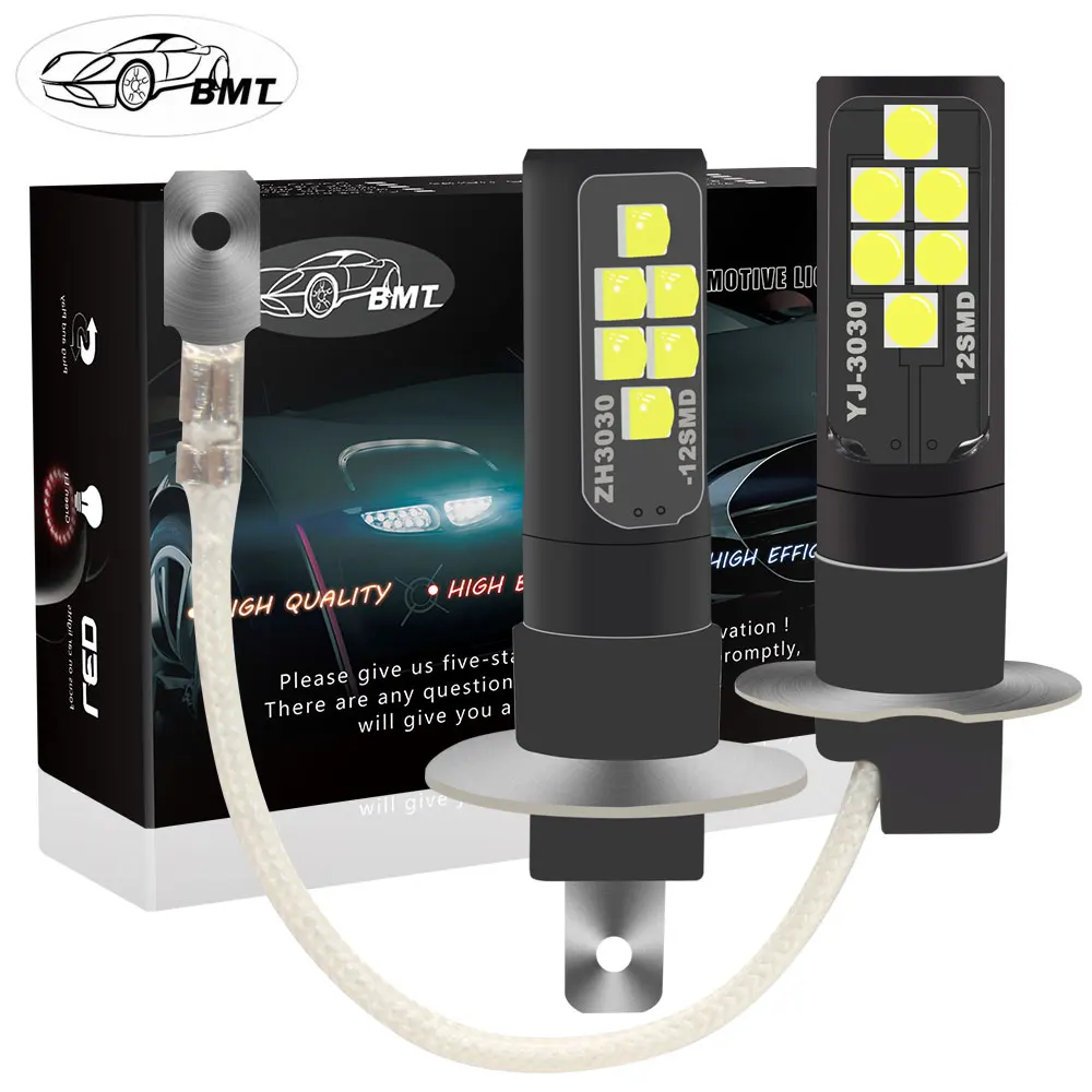 BMT H1 H3 LED Bulb Super Bright 12SMD Car led fog lights lamp cars daytime running lights DRL White Amber LED 12V 24V Auto Lamp
BMT H1 H3 LED Bulb Super Bright 12SMD Car led fog lights lamp cars daytime running lights DRL White Amber LED 12V 24V Auto Lamp