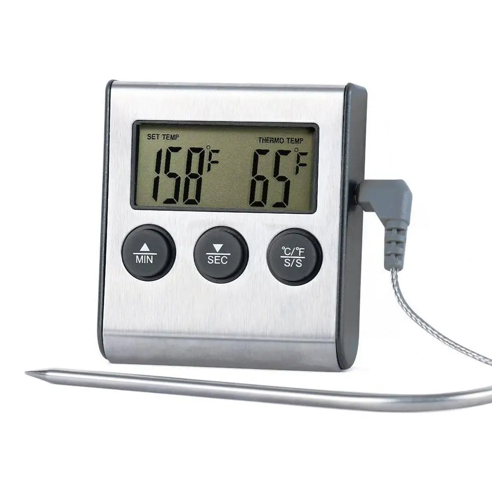 Digital Oven Thermometer Kitchen Food Cooking Meat BBQ Probe Thermometer With Timer Water Milk Temperature Cooking Tools
Digital Oven Thermometer Kitchen Food Cooking Meat BBQ Probe Thermometer With Timer Water Milk Temperature Cooking Tools