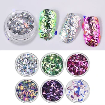 6 Colors Holographic Chunky Triangle Glitter Sequins Beauty Festival Glitters Cosmetic Face Body Hair Nails
6 Colors Holographic Chunky Triangle Glitter Sequins Beauty Festival Glitters Cosmetic Face Body Hair Nails