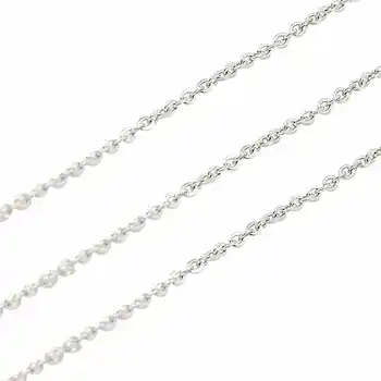 10m Stainless Steel Cross Chains Jewelry Accessories Decorative Rolo Chains high quality Necklace Stainless Steel Color, 2x1.5mm
10m Stainless Steel Cross Chains Jewelry Accessories Decorative Rolo Chains high quality Necklace Stainless Steel Color, 2x1.5mm