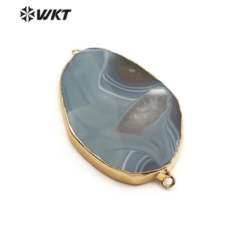 WT-C271 Natural Grey Strip A agte Pendant With Gold Bezel Pendant Random Shape Faceted Stone Connector For Fashion Necklace
WT-C271 Natural Grey Strip A agte Pendant With Gold Bezel Pendant Random Shape Faceted Stone Connector For Fashion Necklace