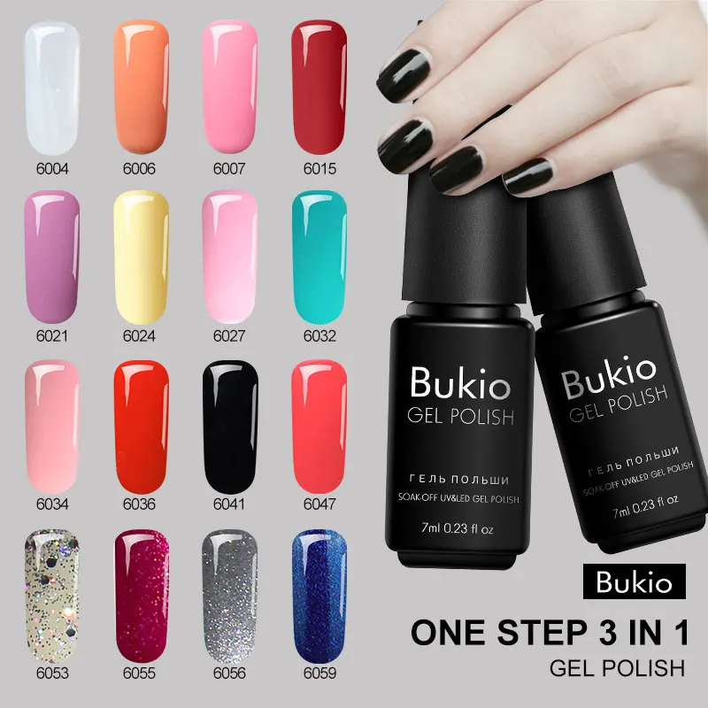 Bukio Perfect Summer Newest Color One Step Gel Polish 3 In 1 Nail Gel Soak Off Long Lasting LED UV Gel Art Varnish 28 Colors 7ml
Bukio Perfect Summer Newest Color One Step Gel Polish 3 In 1 Nail Gel Soak Off Long Lasting LED UV Gel Art Varnish 28 Colors 7ml