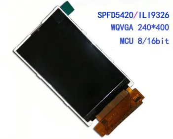 3.0 inch 40P TFT LCD Screen ILI9326 / SPFD5420 Drive IC 8/16bit MCU Interface WQVGA 240(RGB)*400
3.0 inch 40P TFT LCD Screen ILI9326 / SPFD5420 Drive IC 8/16bit MCU Interface WQVGA 240(RGB)*400