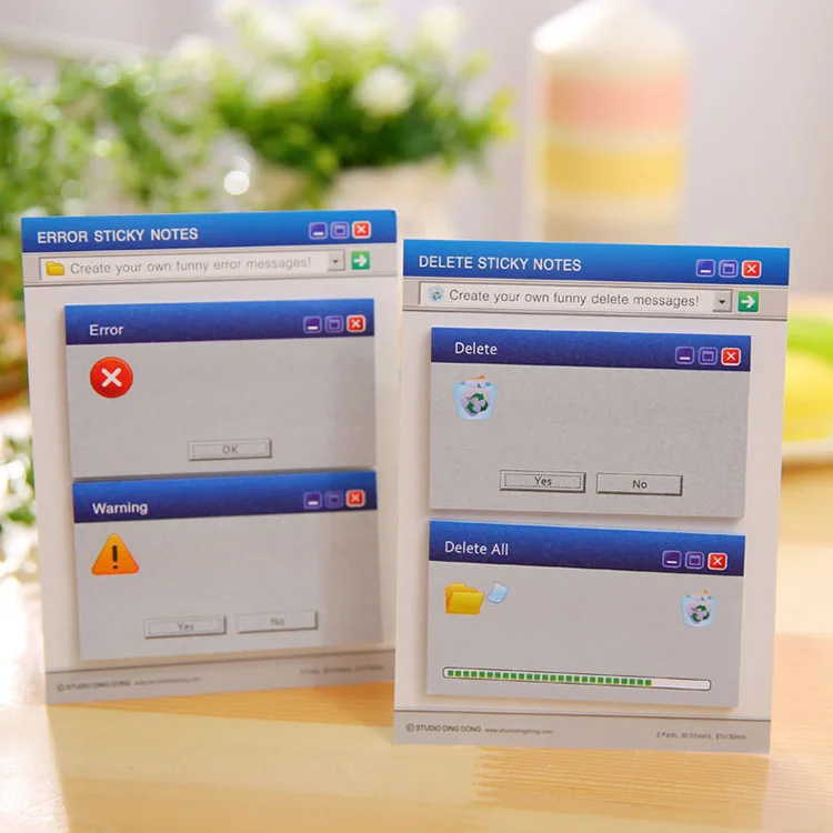 Novelty Creative Computer System Delete Error Dialog Recycle Bin Sticky Notes Post It Adhesive Memo Pad School Paper Stickers
Novelty Creative Computer System Delete Error Dialog Recycle Bin Sticky Notes Post It Adhesive Memo Pad School Paper Stickers