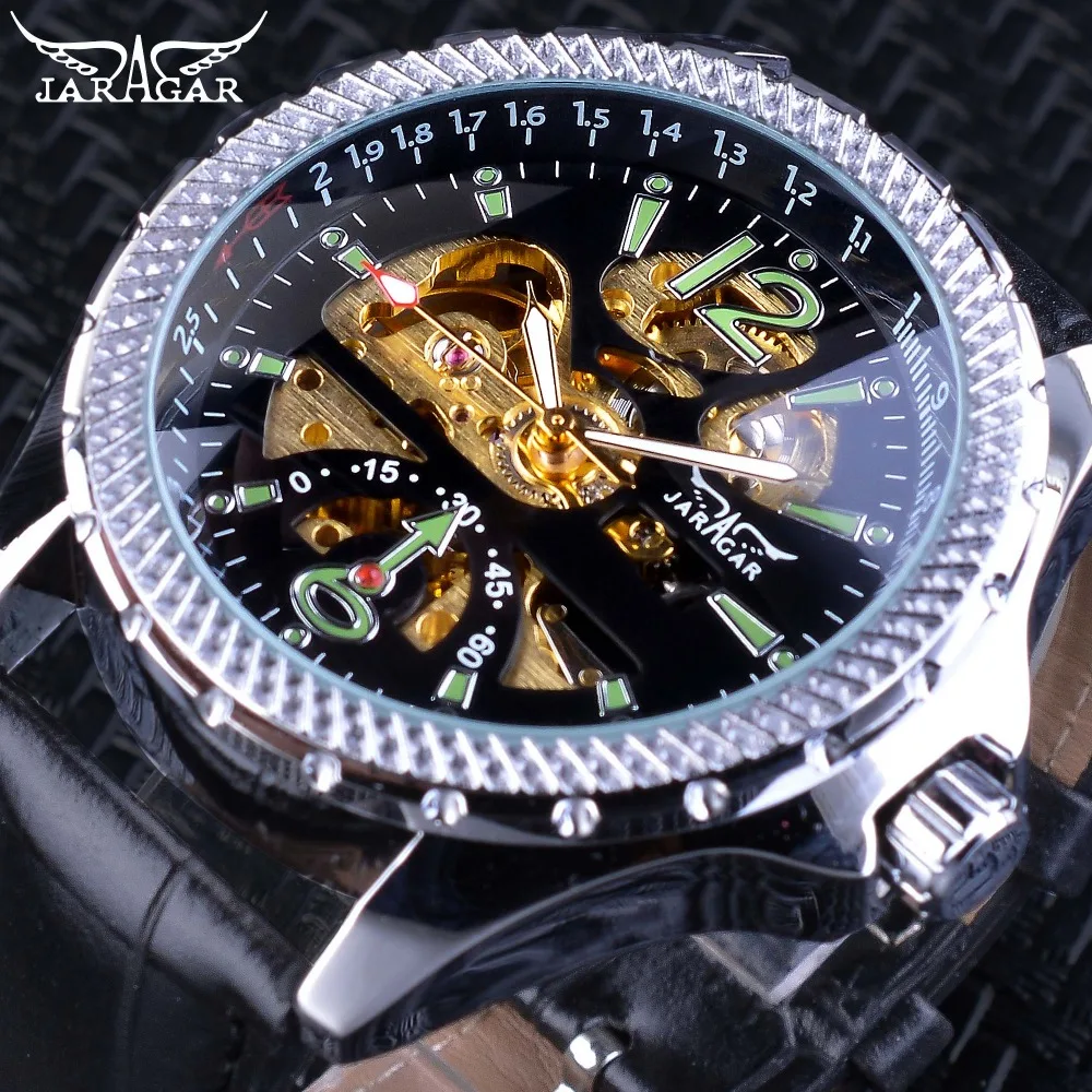Jaragar Fashion Mechanical Watches Unique Green Number Design Mens Automatic Self-wind Wristwatches Top Brand Luxury Male Clock
Jaragar Fashion Mechanical Watches Unique Green Number Design Mens Automatic Self-wind Wristwatches Top Brand Luxury Male Clock