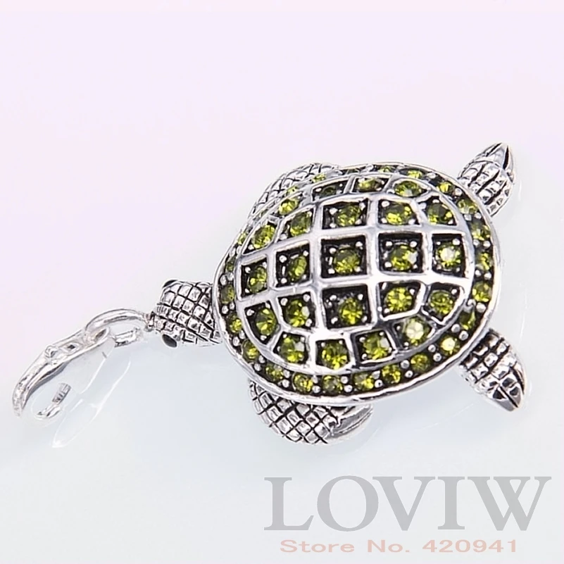 DIY Animal Green Zircon Sea Turtle Charm party pendant Silver Jewelry Fit NEW Necklace Bracelet Ladies & Men thomas sabor style
DIY Animal Green Zircon Sea Turtle Charm party pendant Silver Jewelry Fit NEW Necklace Bracelet Ladies & Men thomas sabor style