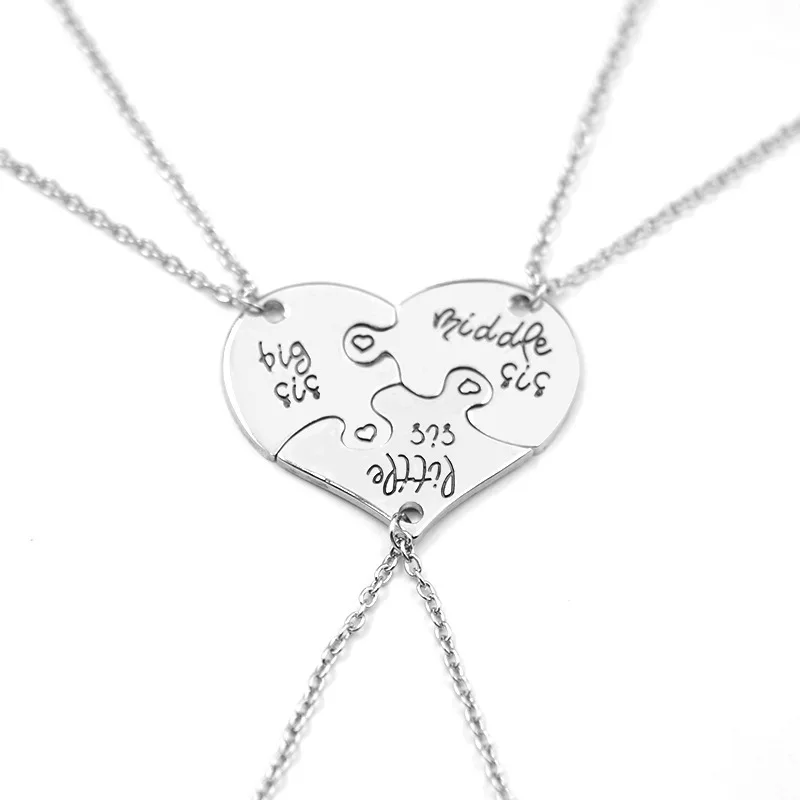 2018 Big Sister / Medium Sis / Little Sis 3 Pieces / Set of Stitching Necklaces Best Friends Good Sister Necklace Women's Gifts
2018 Big Sister / Medium Sis / Little Sis 3 Pieces / Set of Stitching Necklaces Best Friends Good Sister Necklace Women's Gifts