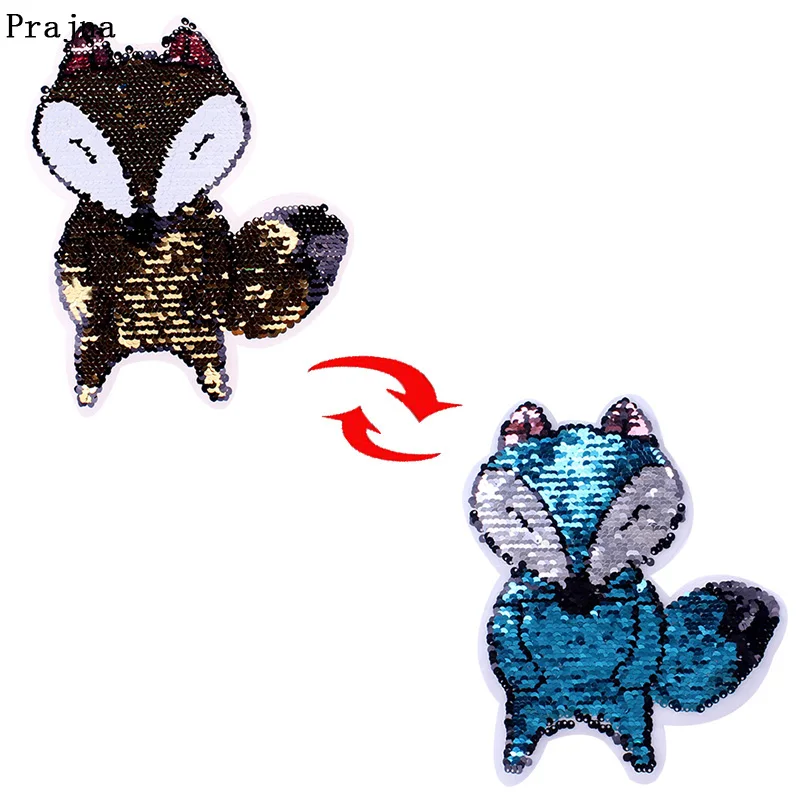 Prajna Cartoon Animal Sequined Patches for Clothing DIY Fox Sewing Patch to Cloth Cute Reversible Applique Apparel Accessories F
Prajna Cartoon Animal Sequined Patches for Clothing DIY Fox Sewing Patch to Cloth Cute Reversible Applique Apparel Accessories F