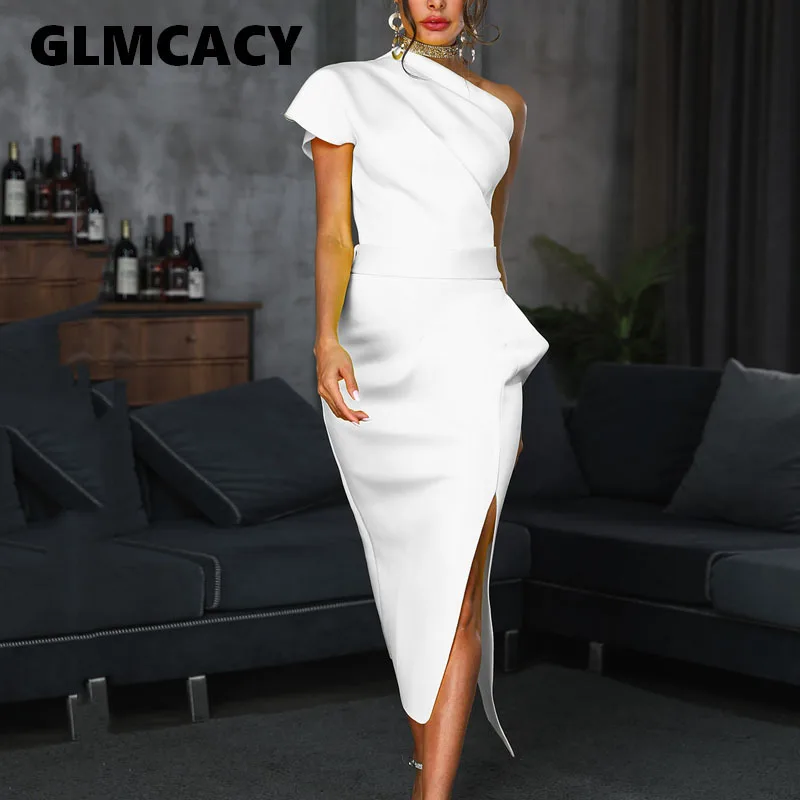 Women One Shoulder Short Sleeve Ruched Summer Formal Dress Streetwear Sheath Solid Midi Dresses Party Night Evening Gown Dress
Women One Shoulder Short Sleeve Ruched Summer Formal Dress Streetwear Sheath Solid Midi Dresses Party Night Evening Gown Dress