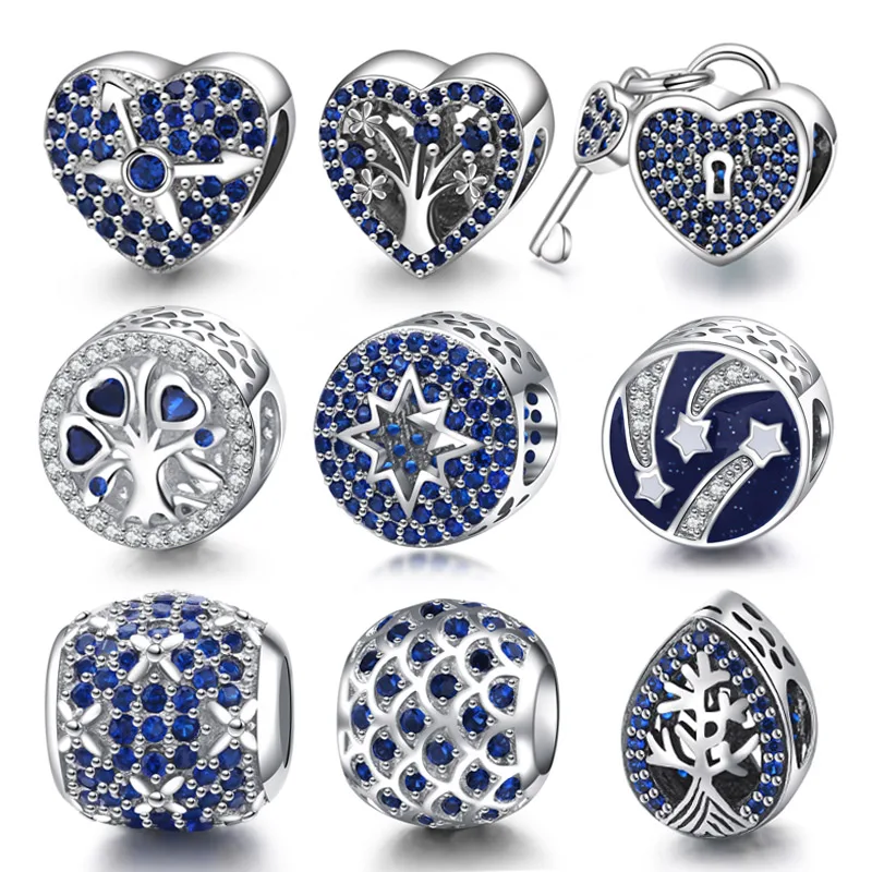 Original 925 Sterling Silve Pave Blue CZ Charm Beads Fit Pandora Charms Bracelet jewelry making For Women Birthday Gift
Original 925 Sterling Silve Pave Blue CZ Charm Beads Fit Pandora Charms Bracelet jewelry making For Women Birthday Gift