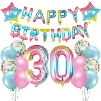 29pcs Gradient 40 inch Number Foil Balloons Digital Helium latex Ballon 18 20 25 30 50th Adult Decoration Birthday Party Balloon
29pcs Gradient 40 inch Number Foil Balloons Digital Helium latex Ballon 18 20 25 30 50th Adult Decoration Birthday Party Balloon