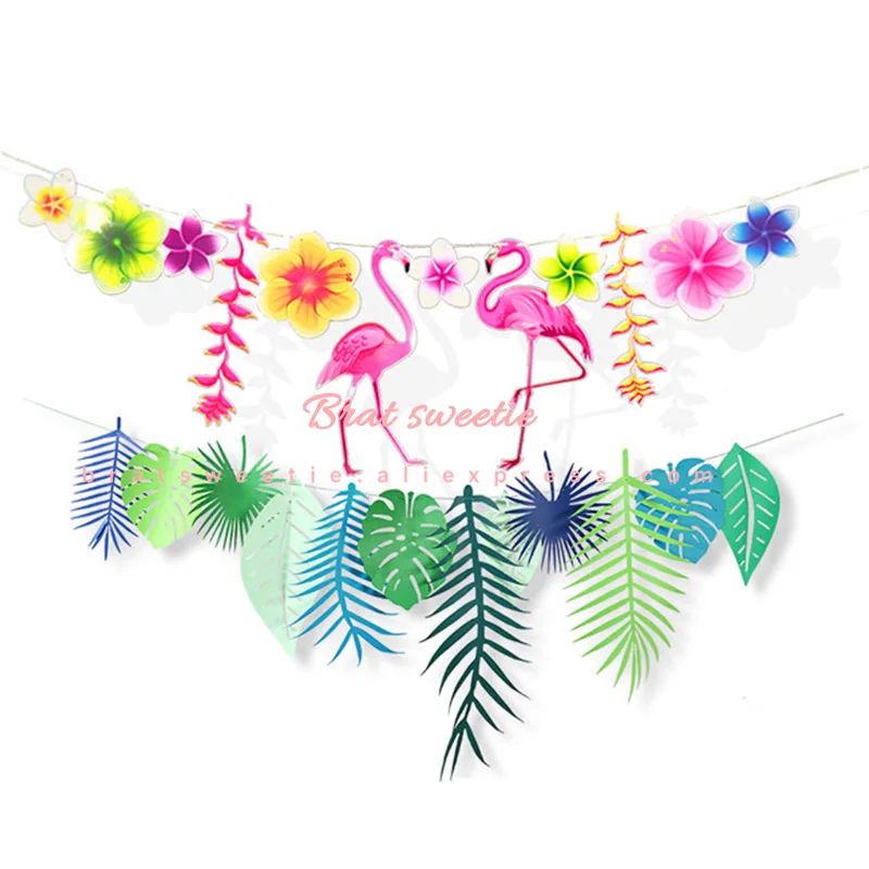 3M Tropical Flamingo Leaves Banner Flower Garland Paper Flag Bunting Birthday Baby Shower Hawaiian Summer Party Decor
3M Tropical Flamingo Leaves Banner Flower Garland Paper Flag Bunting Birthday Baby Shower Hawaiian Summer Party Decor