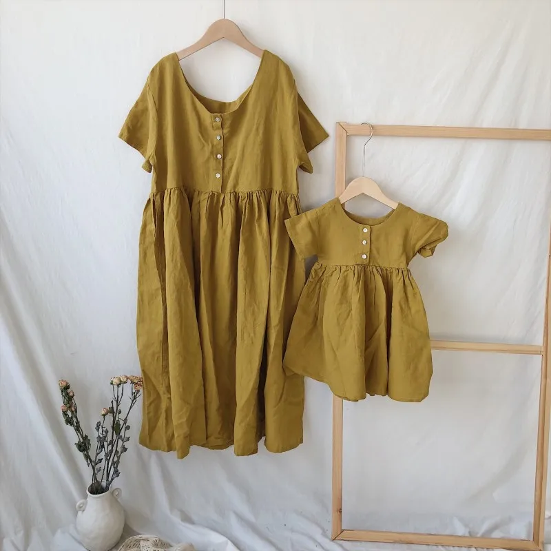 NEW 2019 Summer Korean Style Cotton Linen Mother and Daughter Dress Casual Long Loose Girls Dresses Family Matching Clothes
NEW 2019 Summer Korean Style Cotton Linen Mother and Daughter Dress Casual Long Loose Girls Dresses Family Matching Clothes