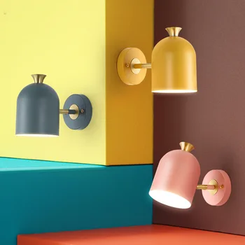 Nordic Bedroom Bedside Lamp Macaron Wall Lamp Simple Modern Living Room Aisle Corridor Hotel Wall Light Creative LED Lamp
Nordic Bedroom Bedside Lamp Macaron Wall Lamp Simple Modern Living Room Aisle Corridor Hotel Wall Light Creative LED Lamp