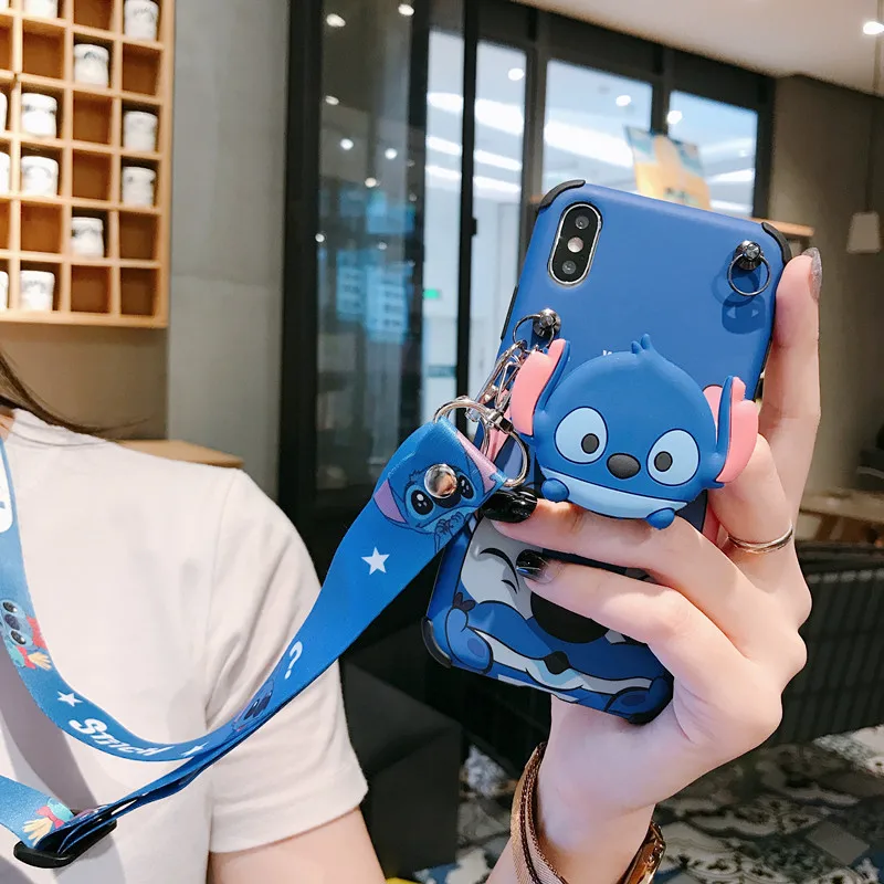 For iphone XS max XR X Cute stitch Case, cartoon minnie Soft back phone Cover for iphone 8plus 7plus 6 7 8 + stander+ long Strap
For iphone XS max XR X Cute stitch Case, cartoon minnie Soft back phone Cover for iphone 8plus 7plus 6 7 8 + stander+ long Strap
