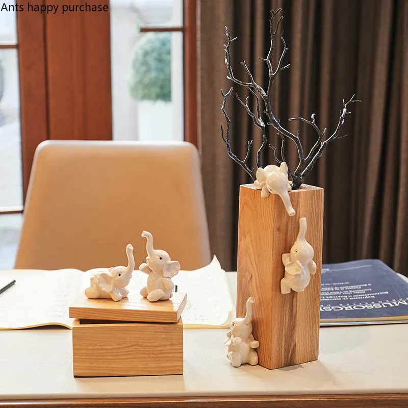 Resin elephant ornaments Wooden vase multi-function storage box Wooden jewelry storage box Gift giving Home Decorations
Resin elephant ornaments Wooden vase multi-function storage box Wooden jewelry storage box Gift giving Home Decorations