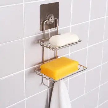 Stainless Steel Hook Soap Holder Bathroom Dish Dual-Layer Drain Storage Rack Organizer Soap Dishes
Stainless Steel Hook Soap Holder Bathroom Dish Dual-Layer Drain Storage Rack Organizer Soap Dishes