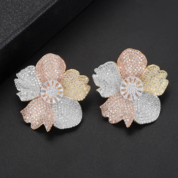 40*40mm Fashion Bridal Wedding Stud Earrings Flower Earrings Full Cubic Zirconia Inlaid Earrings Fashion Jewelry For Women
40*40mm Fashion Bridal Wedding Stud Earrings Flower Earrings Full Cubic Zirconia Inlaid Earrings Fashion Jewelry For Women