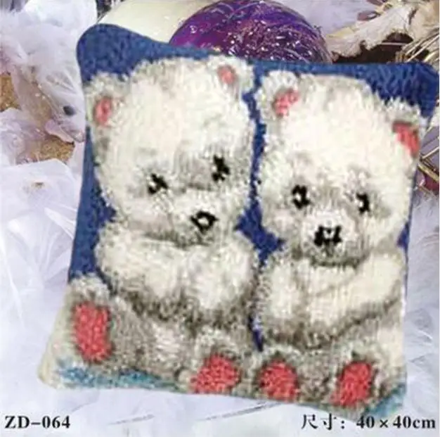 NEW 3D Latch Hook Cushion Kits Gift DIY Needlework Crocheting Throw Pillow Unfinished Yarn Embroidery Set Pillowcase Two bears
NEW 3D Latch Hook Cushion Kits Gift DIY Needlework Crocheting Throw Pillow Unfinished Yarn Embroidery Set Pillowcase Two bears