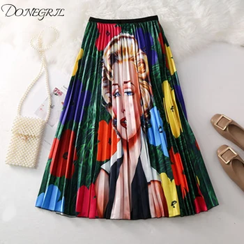 2019 summer new pleated large swing skirt female tide long cartoon print high waist slim skirt
2019 summer new pleated large swing skirt female tide long cartoon print high waist slim skirt
