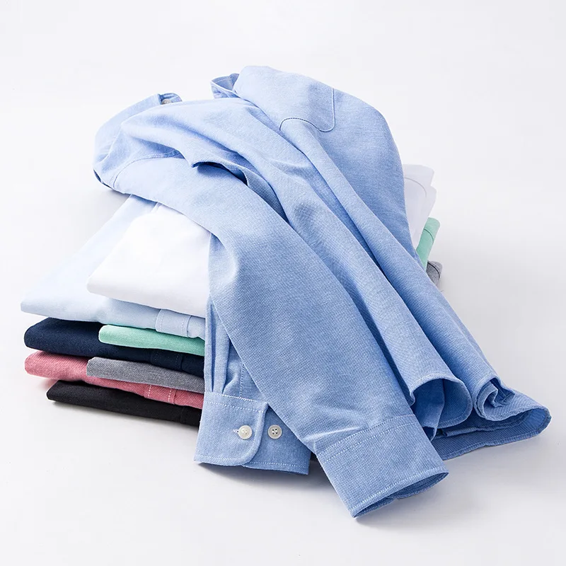 High Quality Men's Oxford Shirt Cotton Dress Shirt Oversized Solid Business Casual Shirt Men Clothing Office Blouse AG881
High Quality Men's Oxford Shirt Cotton Dress Shirt Oversized Solid Business Casual Shirt Men Clothing Office Blouse AG881