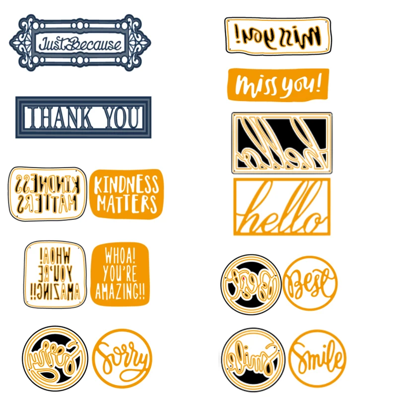 Word and Frame Metal Cutting Dies New 2019 Stencils for DIY Scrapbooking DIY Paper Cards Craft Making Fun Decoration
Word and Frame Metal Cutting Dies New 2019 Stencils for DIY Scrapbooking DIY Paper Cards Craft Making Fun Decoration