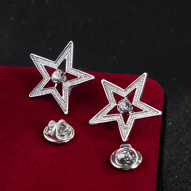 Korean Classic Pentagram Brooch Jewelry Luxury Collar Pins Fashion Five-pointed Star Lapel Pin Badge Shirt Suit Men Accessories
Korean Classic Pentagram Brooch Jewelry Luxury Collar Pins Fashion Five-pointed Star Lapel Pin Badge Shirt Suit Men Accessories